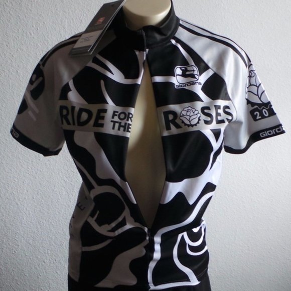 NWT Giordana Bike Jersey for the Ride Roses LIVESTRONG 2010 3/4 zipper Italy - Picture 4 of 7